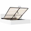 vidaXL Sängram hydraulisk förvaring utan madrass LEDs vit 160x200 cm