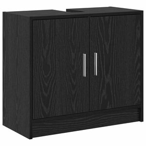 vidaXL Badrumssk&aring;p Svart Ek 63 x 29 x 55 cm Konstruerat tr&auml;