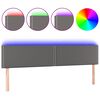 vidaXL S&auml;nggavel LED gr&aring; 180x5x78/88 cm konstl&auml;der