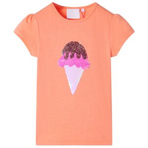 vidaXL T-shirt f&ouml;r barn neonorange 104