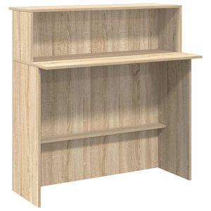 vidaXL Receptionsdisk Sonoma Ek 100x50x103,5 cm konstruerat tr&auml;