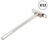 vidaXL Konsoler f&ouml;r flytande hyllplan 12st osynlig &Oslash;12x200 mm kolst&aring;l