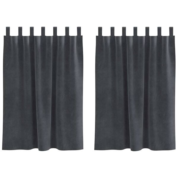vidaXL M&ouml;rkl&auml;ggningsgardiner 2 pcs Ljusgr&aring; 140 x 140 cm Sammet