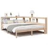 vidaXL S&auml;ng med bokhylla utan madrass 150x200cm massiv furu