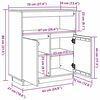 vidaXL Sideboard Vaxbrun 70 x 34 x 80 cm Massiv furu