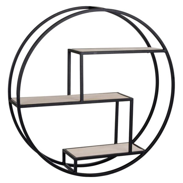 House Nordic V&auml;gghylla Isa rund svart och naturf&auml;rgad