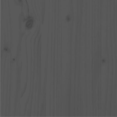 vidaXL Sängram grå massiv furu 90x200 cm