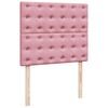 vidaXL Ottoman s&auml;ngram med madrasser rosa 120x200 cm sammet