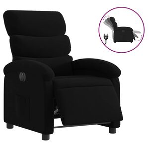 vidaXL Elektrisk reclinerf&aring;t&ouml;lj svart tyg
