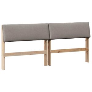 vidaXL Kl&auml;dd s&auml;nggavel Taupe 200 cm Massiv furu