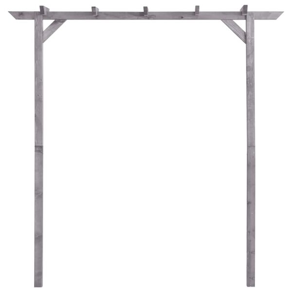 vidaXL Pergola grå 200x40x205 cm impregnerad furu
