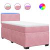 vidaXL Rams&auml;ng med madrass rosa 90x190 cm sammet