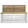 vidaXL Trädgårdsbänk gabion-design 103x70x65 cm impregnerad furu