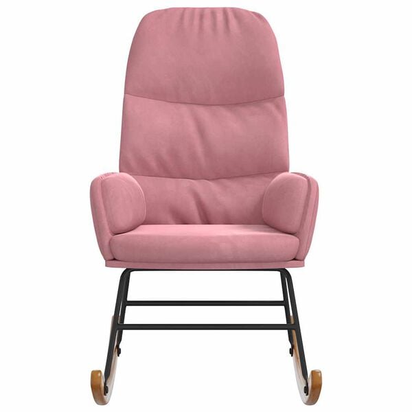 vidaXL Gungstol rosa sammet