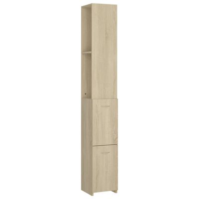 vidaXL Badrumsskåp sonoma-ek 25x26,5x170 cm konstruerat trä
