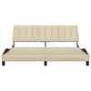 vidaXL Bed Frame without Mattress "Hanko" Cream 180x200 cm Fabric