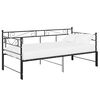 vidaXL Utdragbar s&auml;ngram b&auml;ddsoffa svart metall 90x200 cm