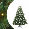 vidaXL Konstgjord julgran med 150 LED-lampor Gr&ouml;n 120 cm PE och PVC