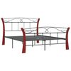vidaXL Sängram utan madrass svart metall 120x200 cm