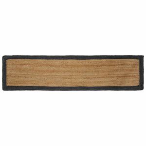 vidaXL Omr&aring;desmatta M&ouml;rkgr&aring; och naturlig 60 x 200 cm Jute