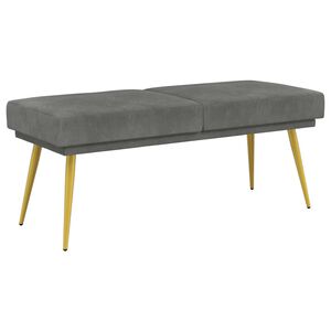 vidaXL Dubbel-lager b&auml;nk M&ouml;rkgr&aring; 120 x 45 x 46 cm Sammet