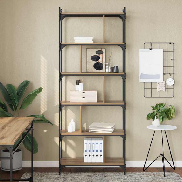 vidaXL Bokhylla artisan ek 76 x 32 x 192 cm Konstruerat tr&auml;