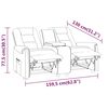 vidaXL 2-sits reclinerf&aring;t&ouml;lj med muggh&aring;llare ljusgr&aring;