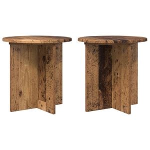 vidaXL V&auml;xtst&auml;ll 2 pcs Gammalt tr&auml; 40 x 40 x 40 cm Konstruerat tr&auml;