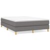 vidaXL Boxspring-s&auml;ngram m&ouml;rkgr&aring; 140x200 cm tyg