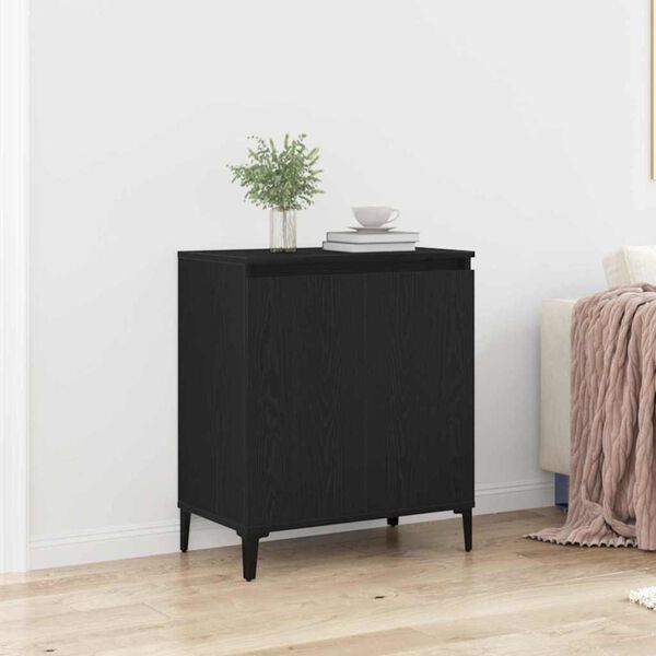 vidaXL Sideboard Svart Ek 60 x 35 x 70 cm Konstruerat tr&auml;