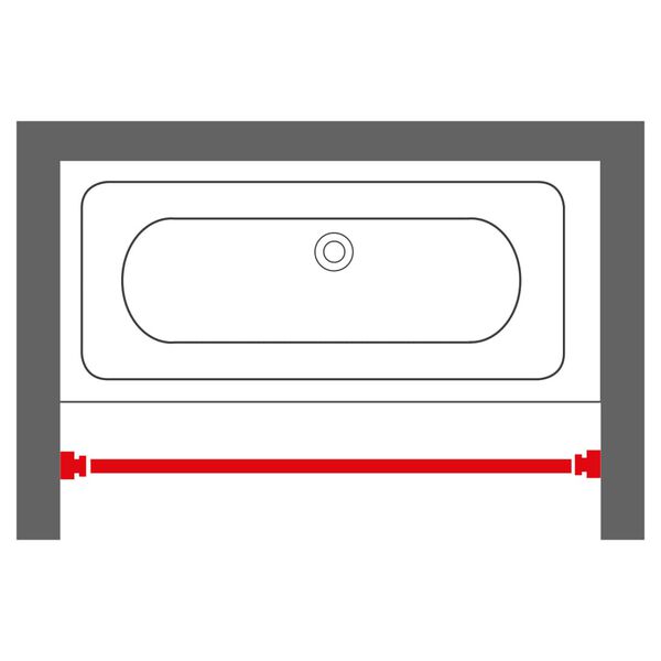 Sealskin Teleskopisk duschdraperistång 185 cm krom