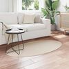 vidaXL Omr&aring;desmattor Oval HUARTE Beige 80 x 150 cm 100% Polyester