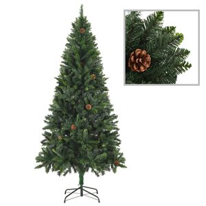 vidaXL Plastgran med kottar gr&ouml;n 180 cm