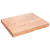 vidaXL Bordsskiva ljusbrun 60x50x(2-6) cm behandlad massiv ek