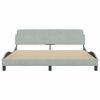 vidaXL Bed Frame "Dover" Light Grey 180x200 cm Velvet