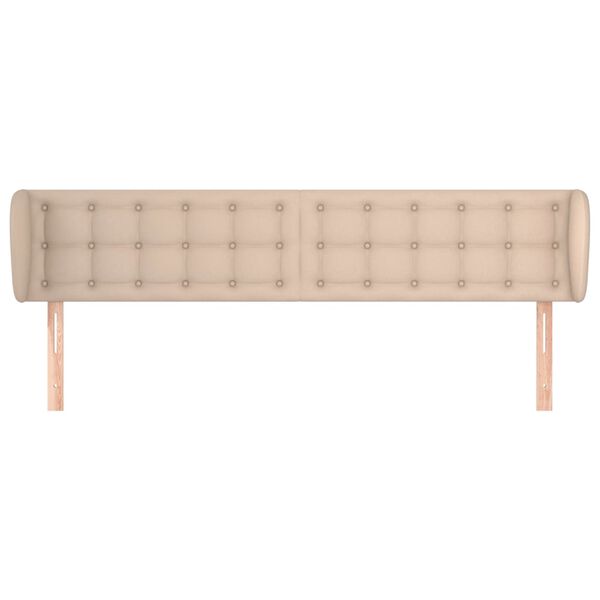 vidaXL S&auml;nggavel med kanter cappuccino 183x23x78/88 cm konstl&auml;der