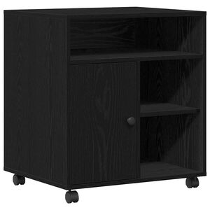 vidaXL Skrivarställ Svart ek 60 x 50 x 67 cm Konstruerat trä