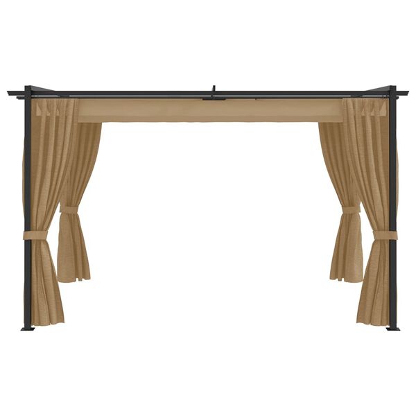 vidaXL Paviljong 4x3 m taupe