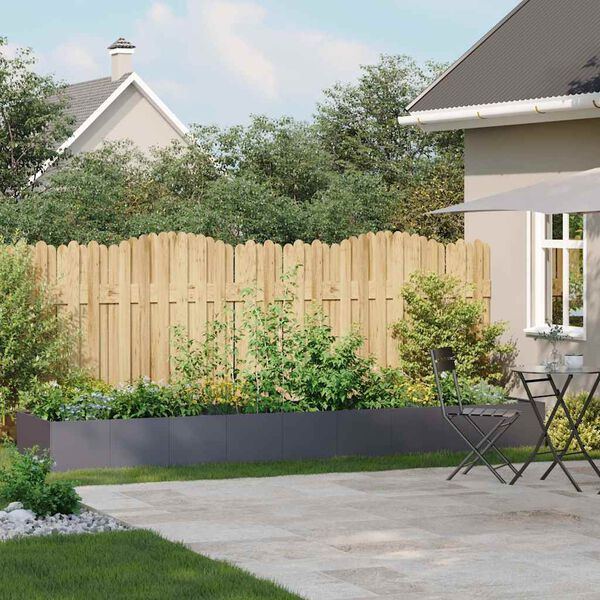 vidaXL Planteringsk&auml;rl antracit 360x80x40 cm st&aring;l