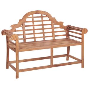 vidaXL Tr&auml;dg&aring;rdsb&auml;nk 127x58,5x92,5 cm massiv teak