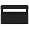vidaXL TV-bänk med LED-belysning svart 60x35x40 cm