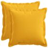 vidaXL Kudd&ouml;verdrag 2 st HOUTEN Ljusgul 30 x 30 cm Faux Linne