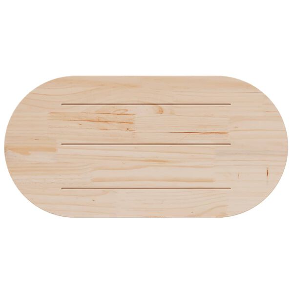 vidaXL Bordsskiva 100x50x2,5 cm massivt tr&auml; furu oval