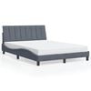 vidaXL Bed Frame without Mattress "Hanko" Dark Grey 140x190 cm Velvet