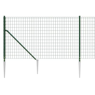 vidaXL Stängsel med markspett grön 0,8x10 m