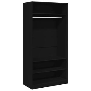 vidaXL Garderob svart 100x50x200 cm konstruerat tr&auml;