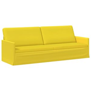 vidaXL 3-sitssoffa Ljusgul 220 x 81 x 82 cm Tyg