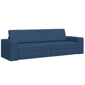 vidaXL Soffs&auml;ng M&ouml;rkbl&aring; 245 x 78 x 77 cm tyg