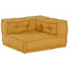 vidaXL 2-sits modulsoffa gul 140x70x36 tyg