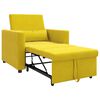 vidaXL Enkel Soffbed Reclining med hjul Gul 90 x 165 x 87 cm Sammet
